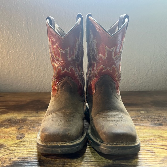 ARIAT BOYS' EARTH WORKHOG WESTERN BOOTS - SQUARE TOE - Picture 3 of 7